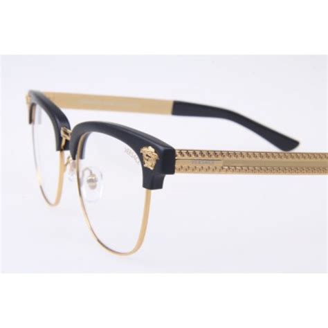 versace black and gold rounded sunglasses|black and gold versace eyeglasses.